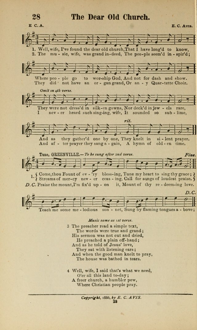 Sacred Melodies Nos.1 and 2 combined: As used by Evangelist H. W. Brown and others, in Gospel Meetings and other religious services page 28