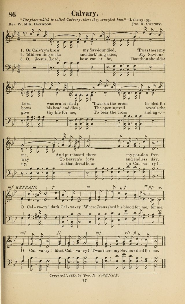 Sacred Melodies Nos.1 and 2 combined: As used by Evangelist H. W. Brown and others, in Gospel Meetings and other religious services page 77