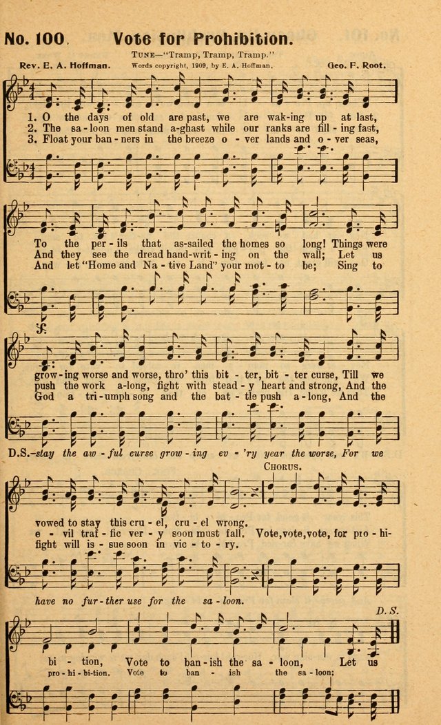 Songs of the New Crusade: a collection of stirring twentieth century temperance songs page 99