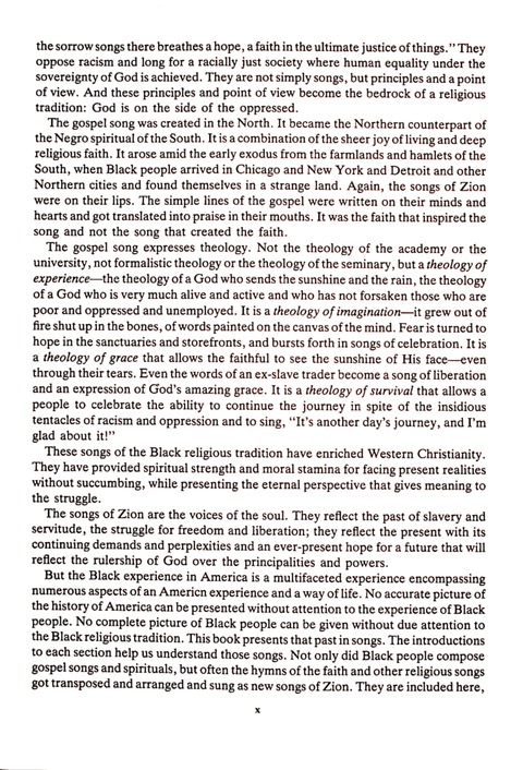 Songs of Zion page xi