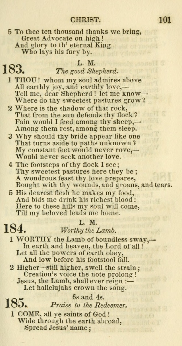 Social Psalmist: or hymns, selected for the private use and social meetings of evangelical Christians page 105