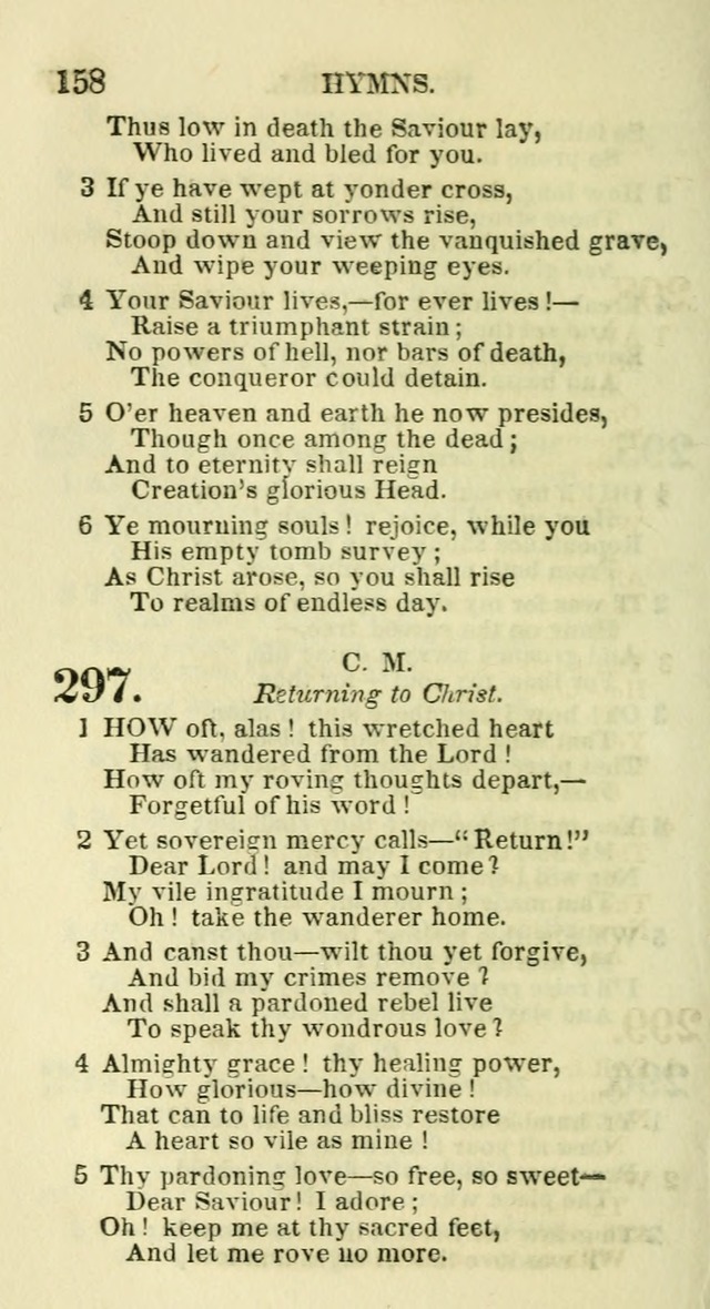 Social Psalmist: or hymns, selected for the private use and social meetings of evangelical Christians page 164