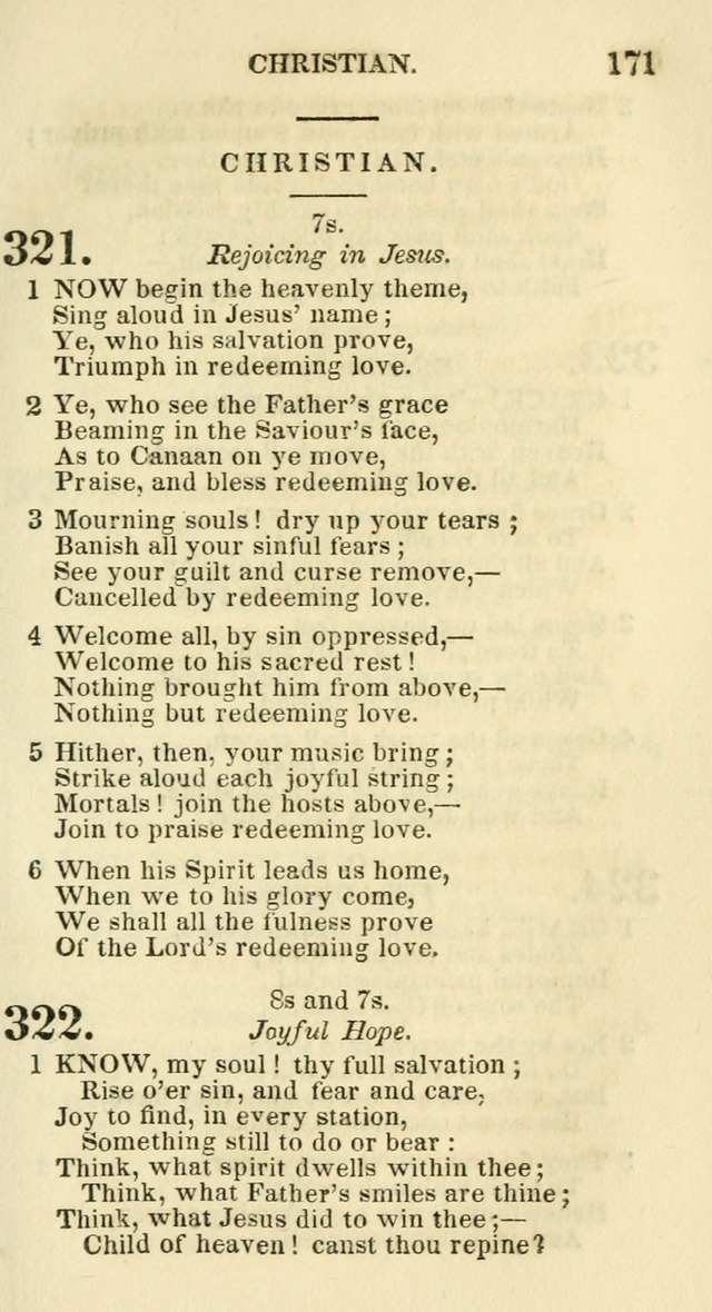 Social Psalmist: or hymns, selected for the private use and social meetings of evangelical Christians page 177