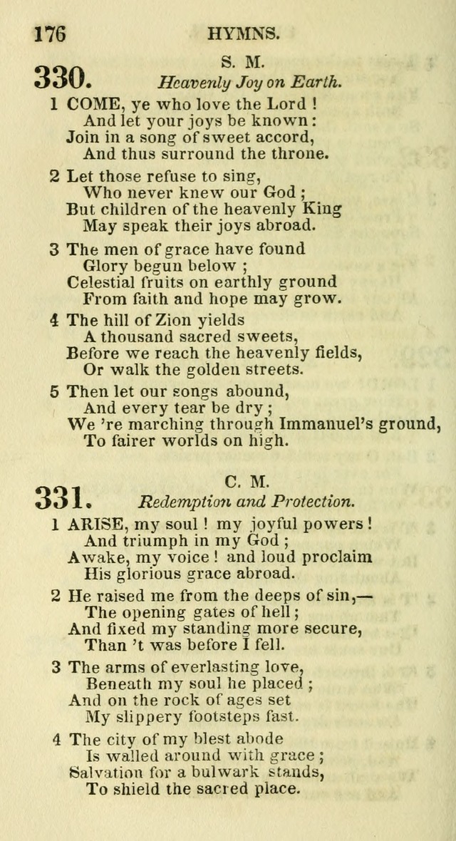 Social Psalmist: or hymns, selected for the private use and social meetings of evangelical Christians page 182