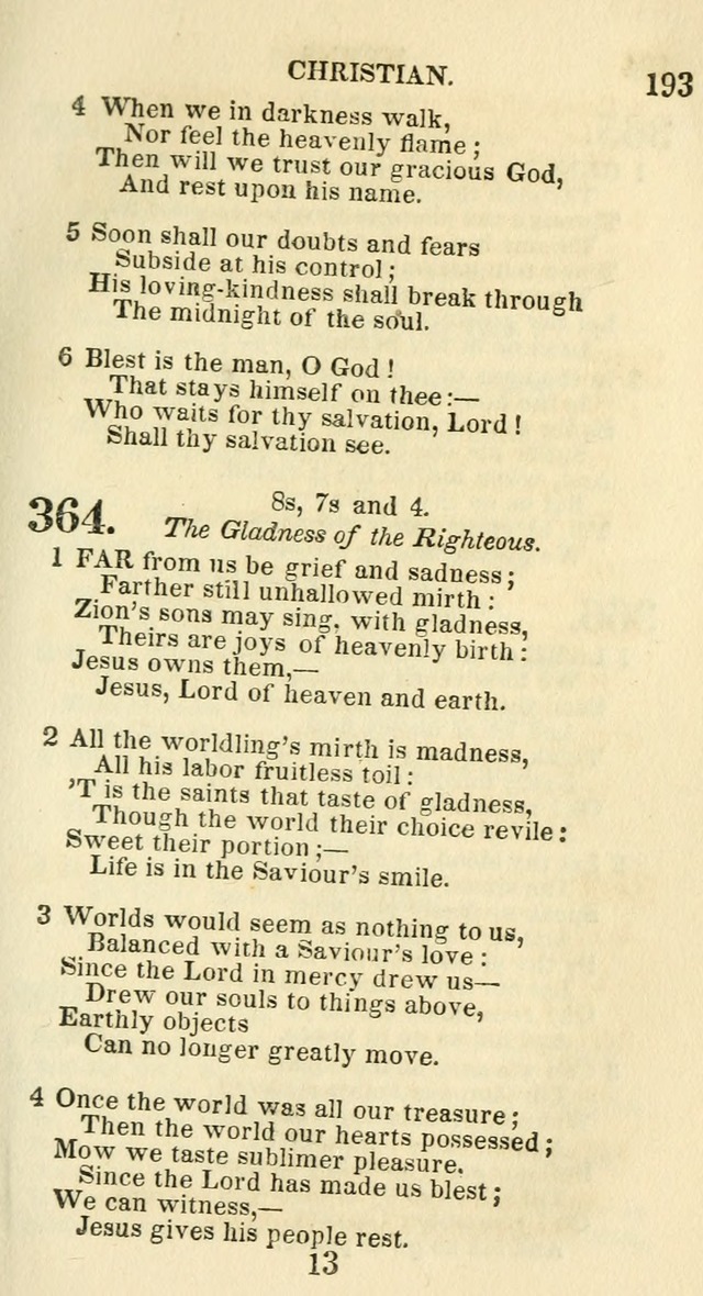 Social Psalmist: or hymns, selected for the private use and social meetings of evangelical Christians page 199