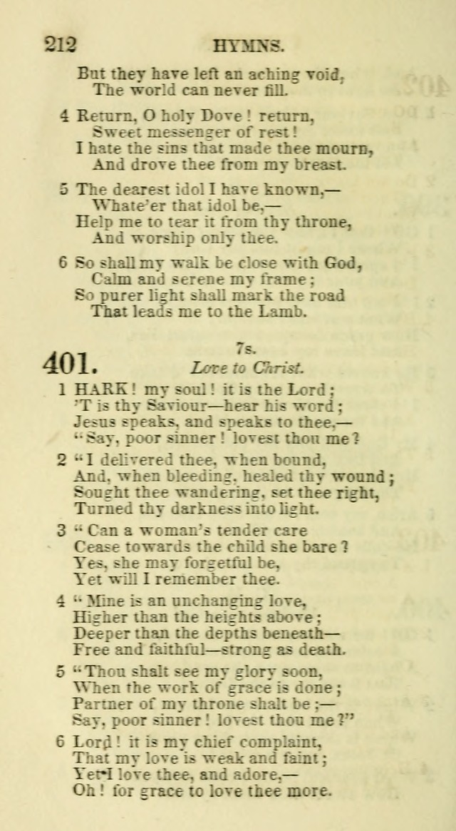 Social Psalmist: or hymns, selected for the private use and social meetings of evangelical Christians page 218