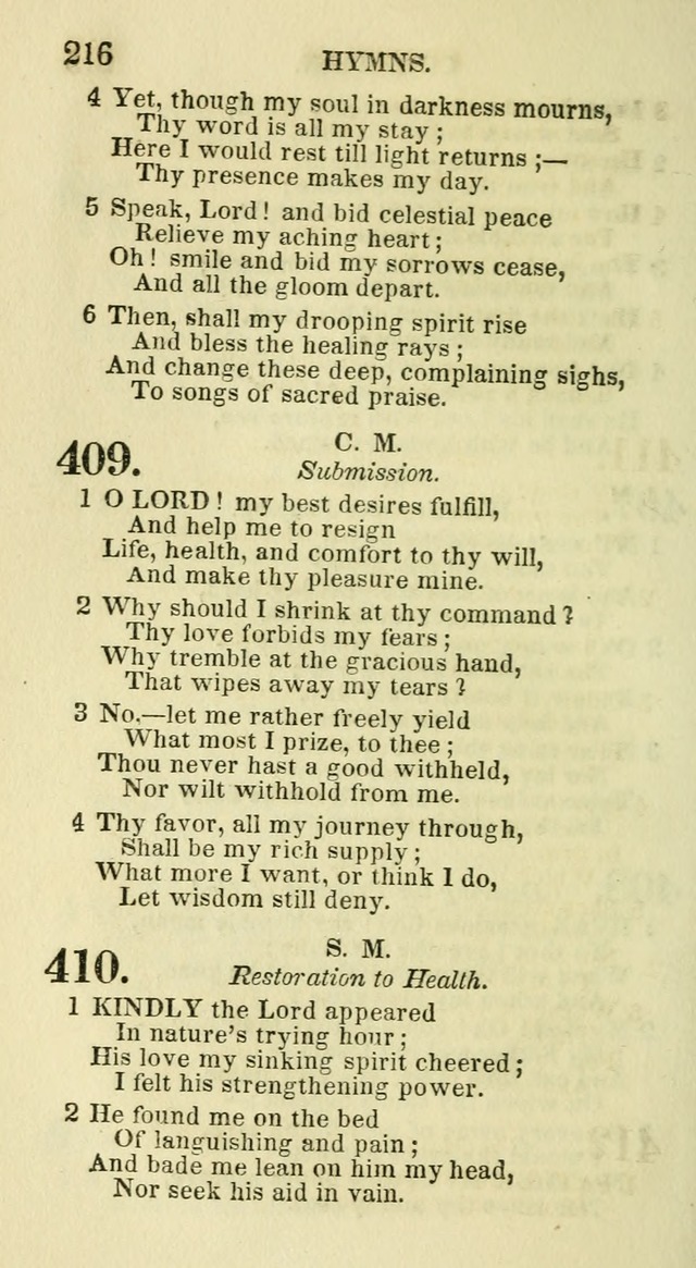 Social Psalmist: or hymns, selected for the private use and social meetings of evangelical Christians page 222