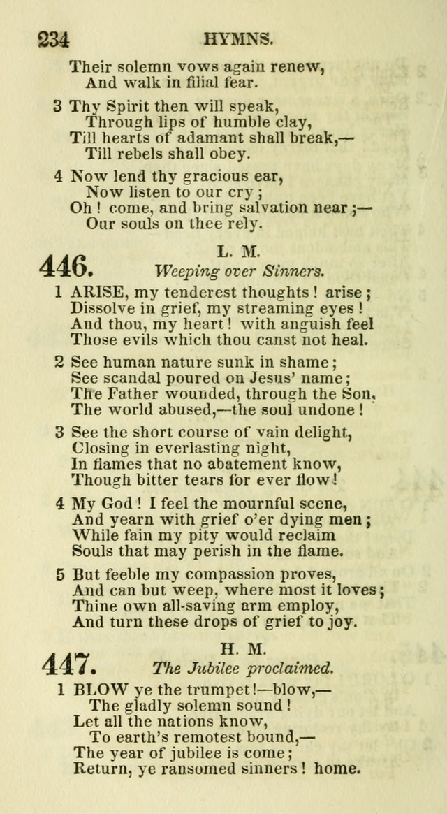 Social Psalmist: or hymns, selected for the private use and social meetings of evangelical Christians page 240