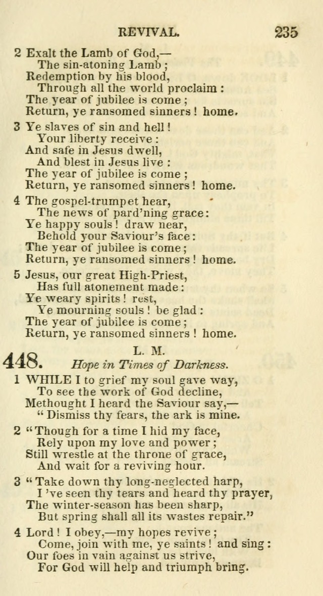 Social Psalmist: or hymns, selected for the private use and social meetings of evangelical Christians page 241