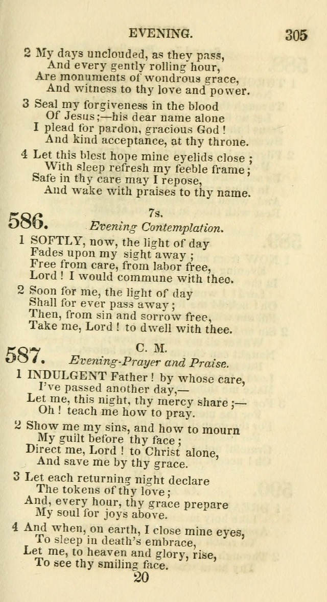 Social Psalmist: or hymns, selected for the private use and social meetings of evangelical Christians page 321