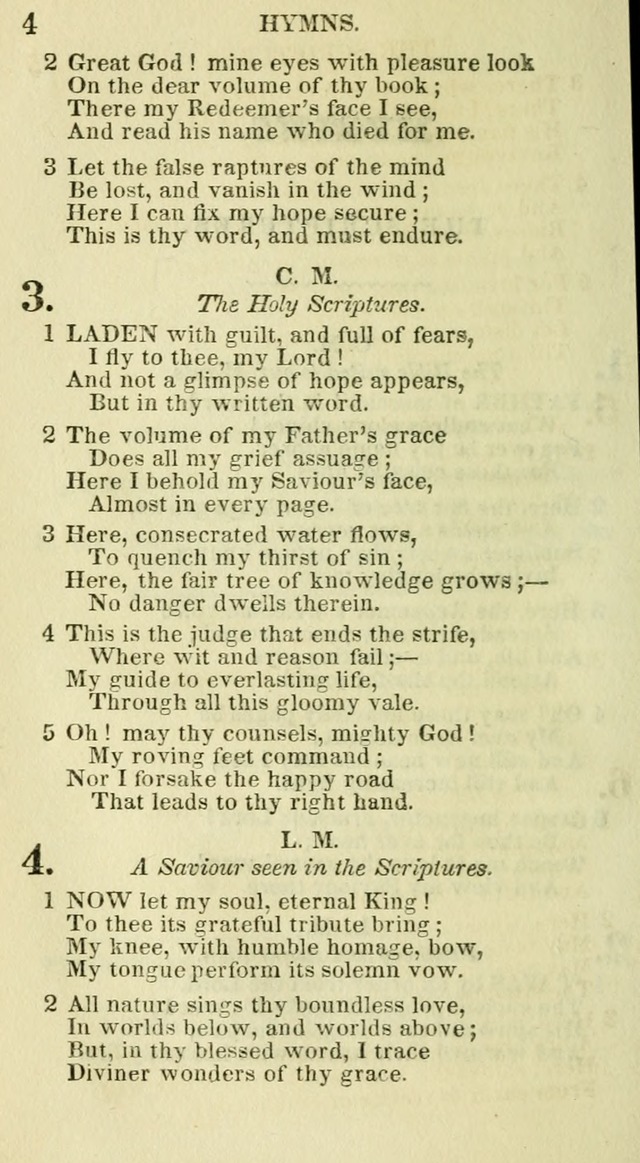 Social Psalmist: or hymns, selected for the private use and social meetings of evangelical Christians page 4