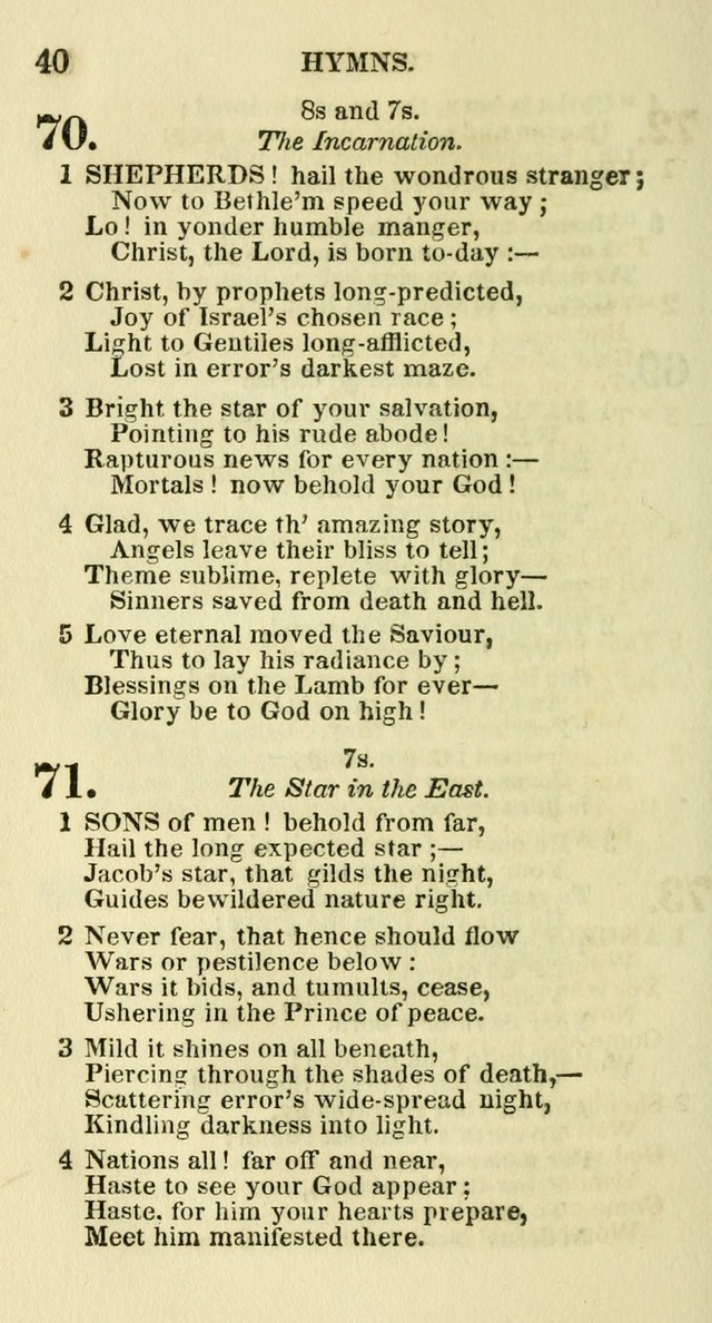 Social Psalmist: or hymns, selected for the private use and social meetings of evangelical Christians page 42