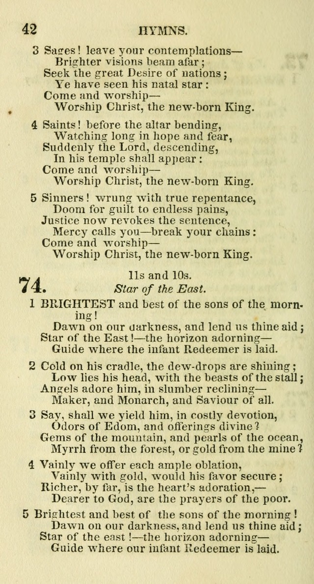 Social Psalmist: or hymns, selected for the private use and social meetings of evangelical Christians page 44