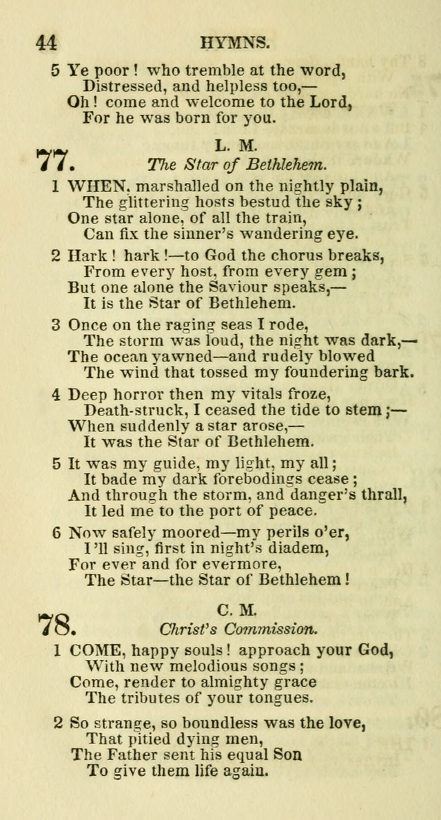 Social Psalmist: or hymns, selected for the private use and social meetings of evangelical Christians page 46