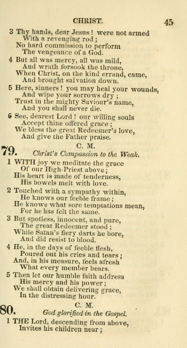 Social Psalmist: or hymns, selected for the private use and social meetings of evangelical Christians page 47