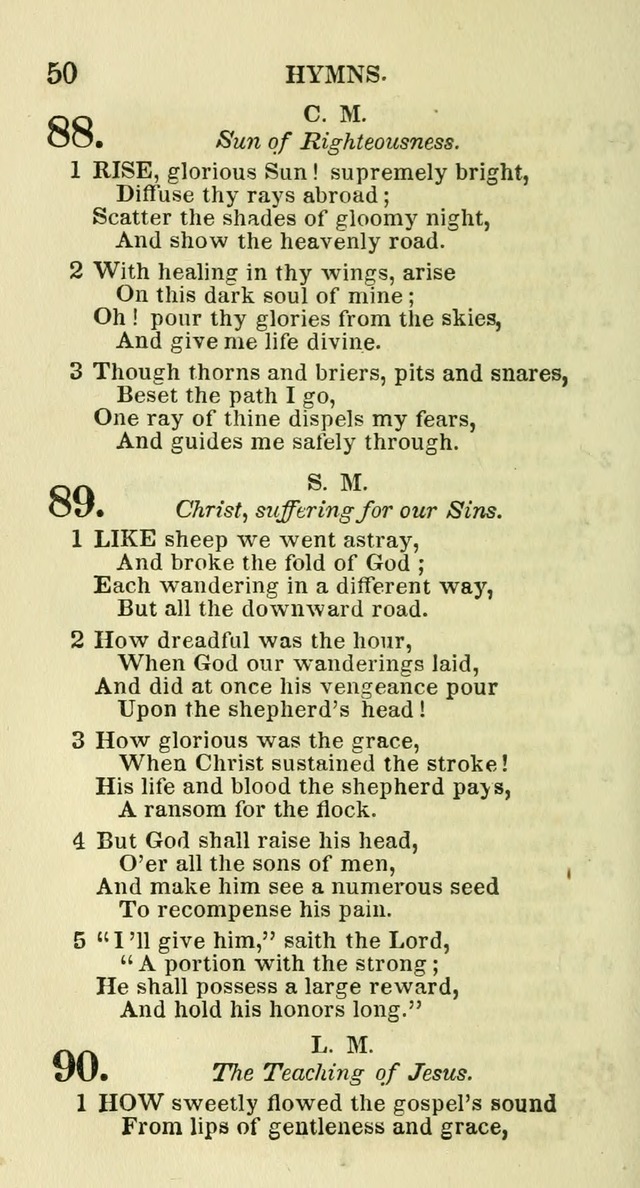 Social Psalmist: or hymns, selected for the private use and social meetings of evangelical Christians page 52