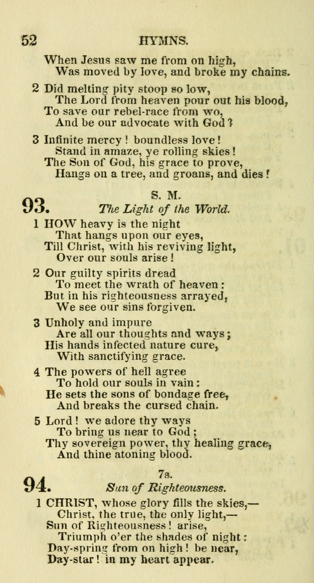 Social Psalmist: or hymns, selected for the private use and social meetings of evangelical Christians page 54