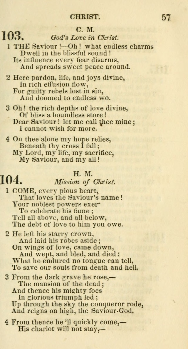 Social Psalmist: or hymns, selected for the private use and social meetings of evangelical Christians page 59