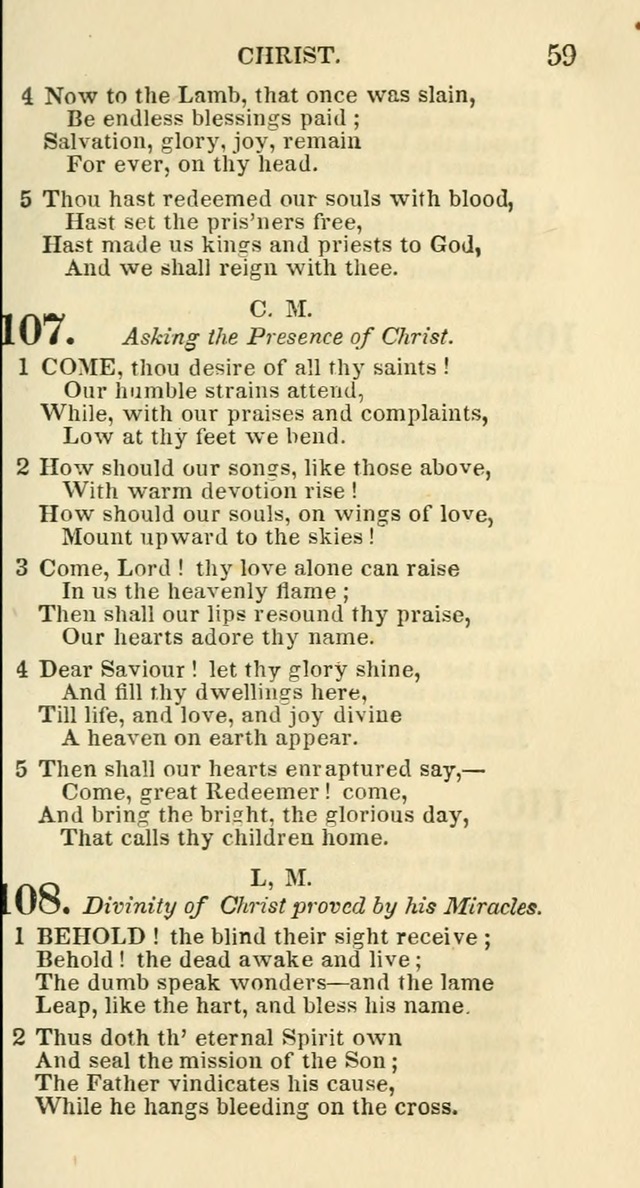 Social Psalmist: or hymns, selected for the private use and social meetings of evangelical Christians page 61