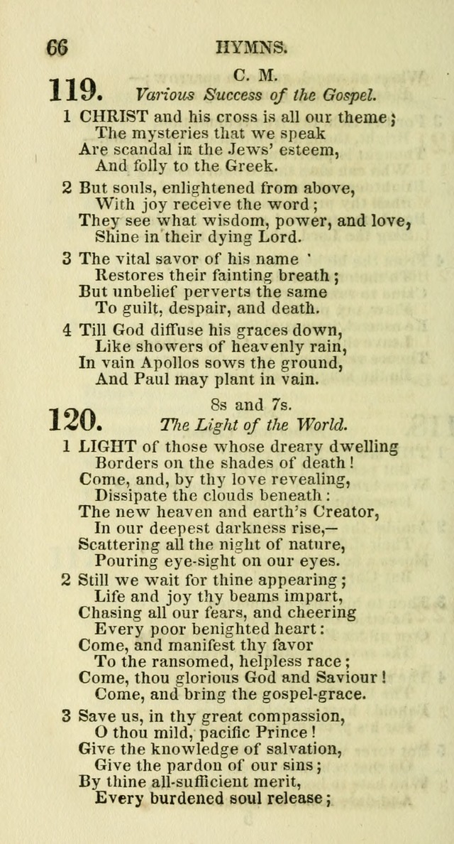 Social Psalmist: or hymns, selected for the private use and social meetings of evangelical Christians page 68