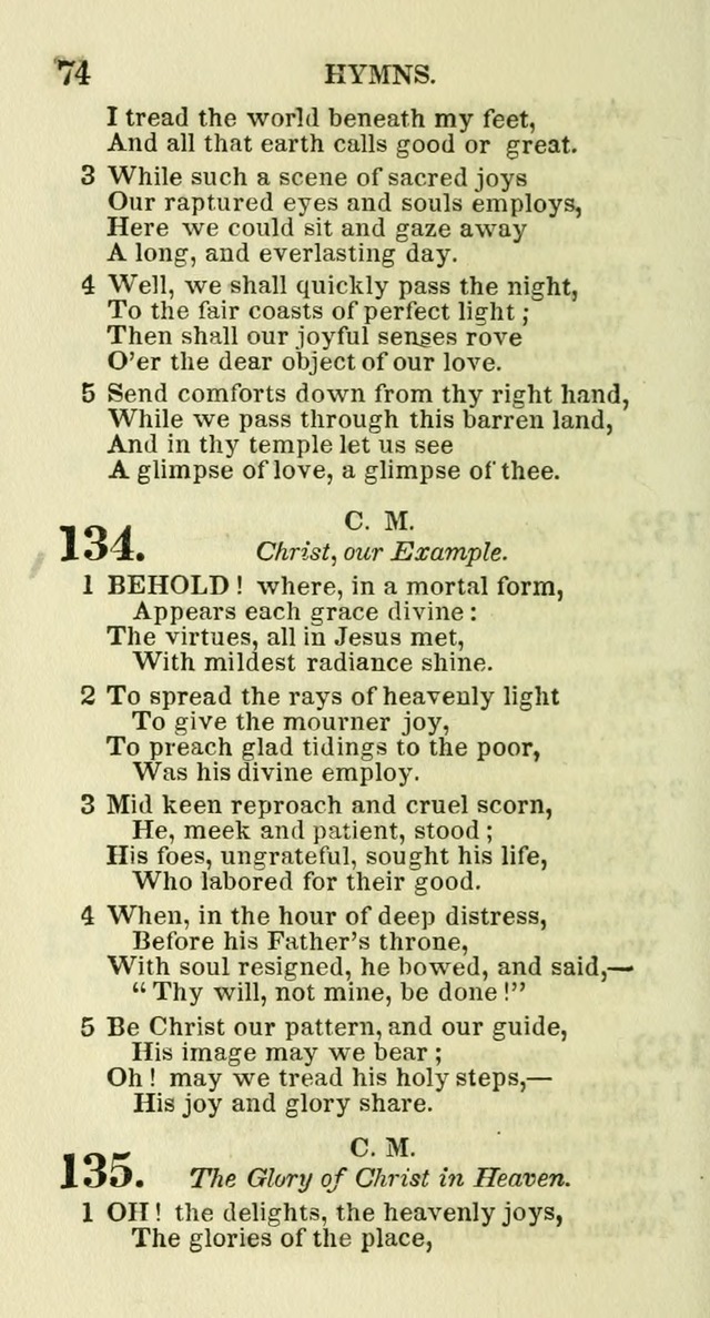 Social Psalmist: or hymns, selected for the private use and social meetings of evangelical Christians page 76