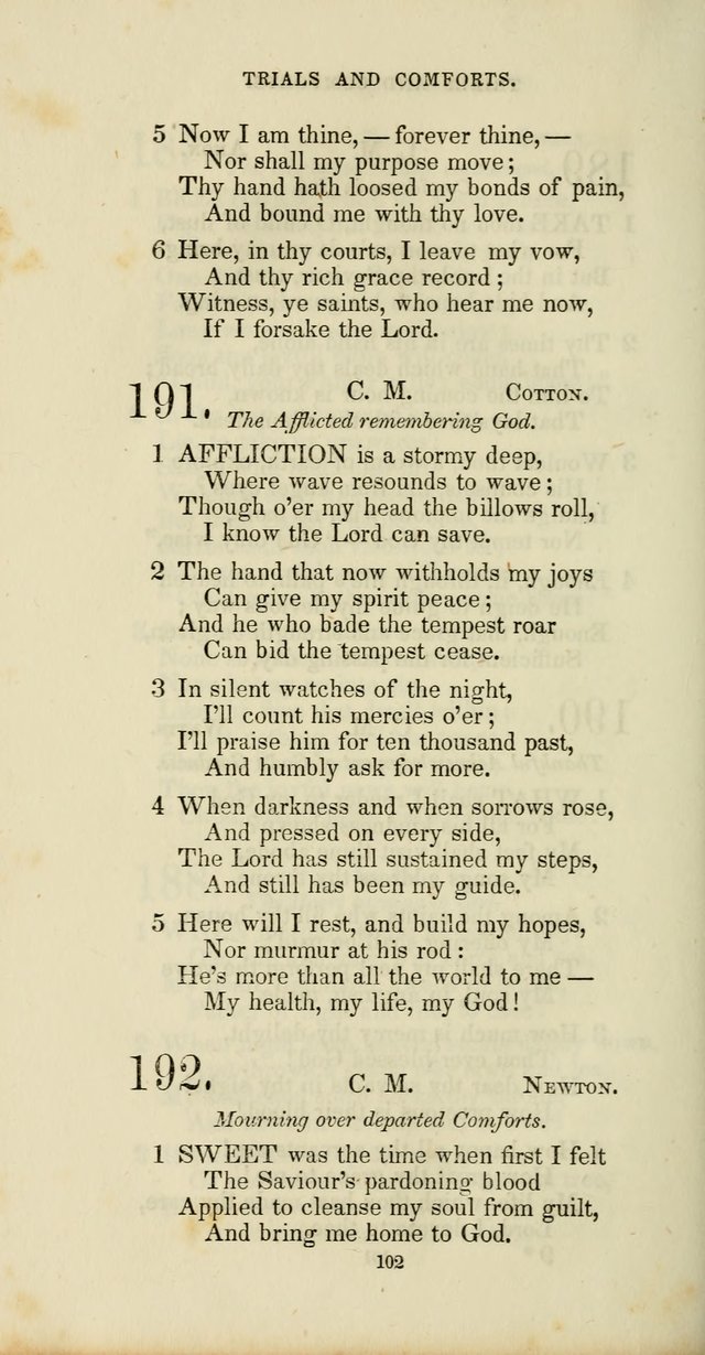 The Social Psalmist: a new selection of hymns for conference meetings and family worship page 102