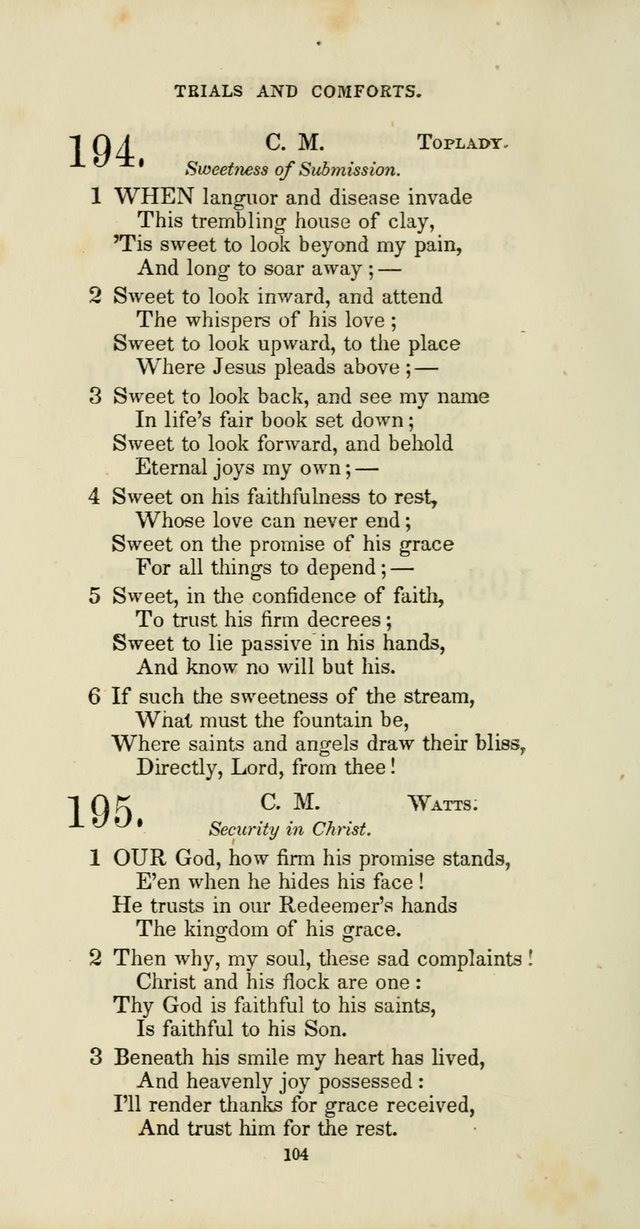 The Social Psalmist: a new selection of hymns for conference meetings and family worship page 104