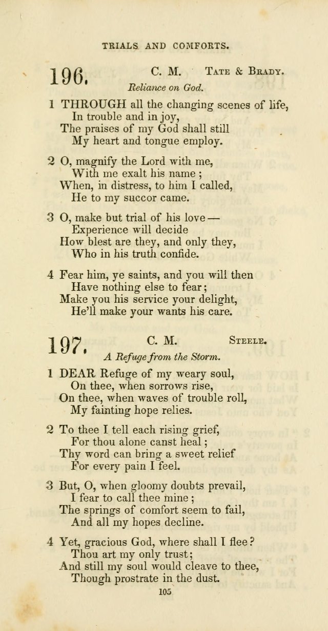 The Social Psalmist: a new selection of hymns for conference meetings and family worship page 105