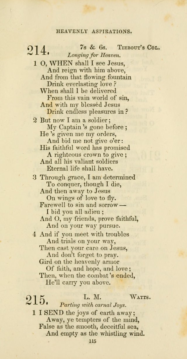 The Social Psalmist: a new selection of hymns for conference meetings and family worship page 115