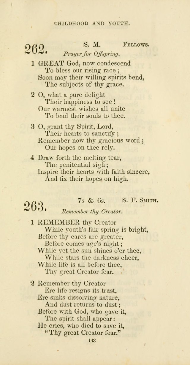 The Social Psalmist: a new selection of hymns for conference meetings and family worship page 143