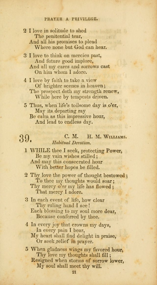 The Social Psalmist: a new selection of hymns for conference meetings and family worship page 21