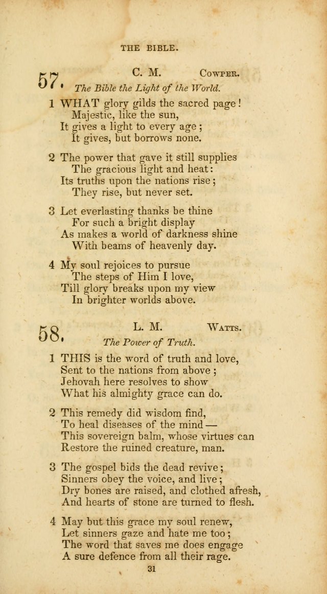 The Social Psalmist: a new selection of hymns for conference meetings and family worship page 31