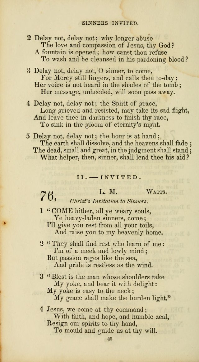 The Social Psalmist: a new selection of hymns for conference meetings and family worship page 40