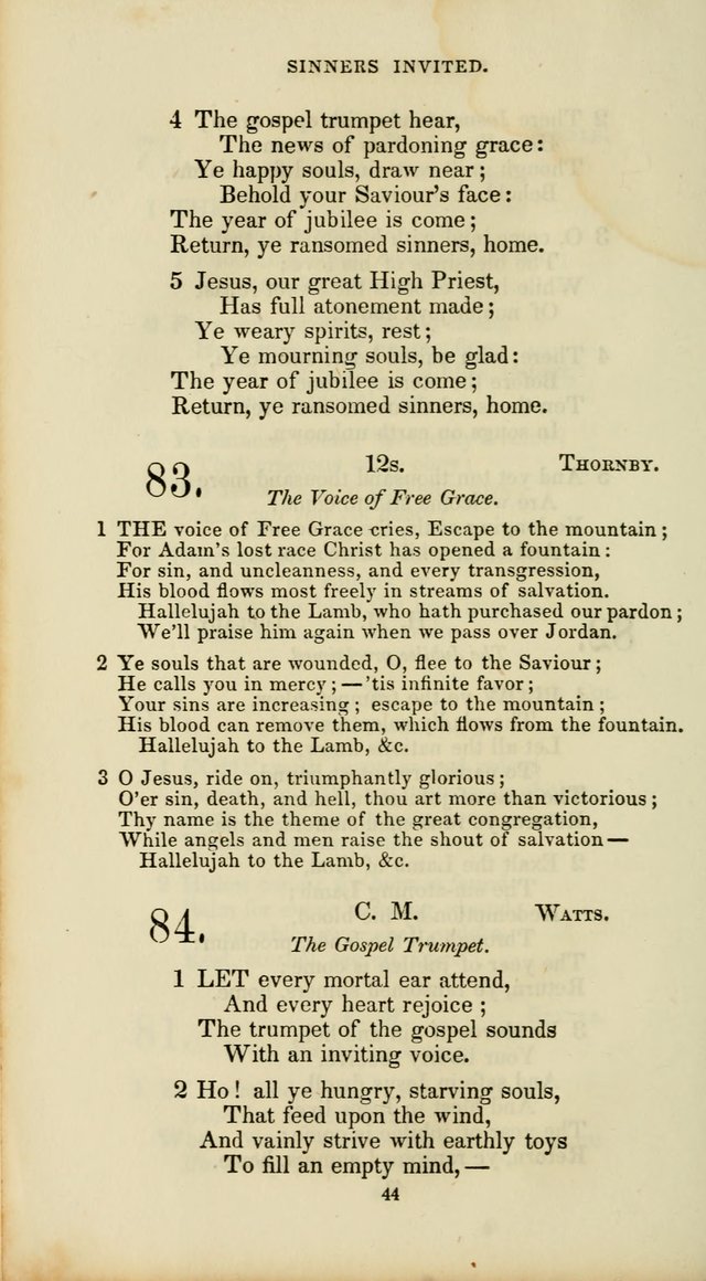 The Social Psalmist: a new selection of hymns for conference meetings and family worship page 44