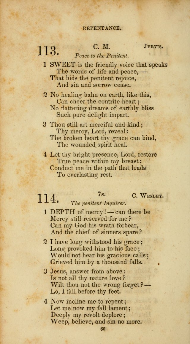 The Social Psalmist: a new selection of hymns for conference meetings and family worship page 60