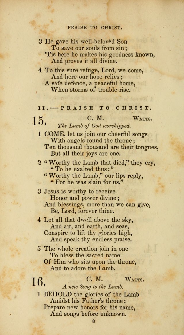 The Social Psalmist: a new selection of hymns for conference meetings and family worship page 8