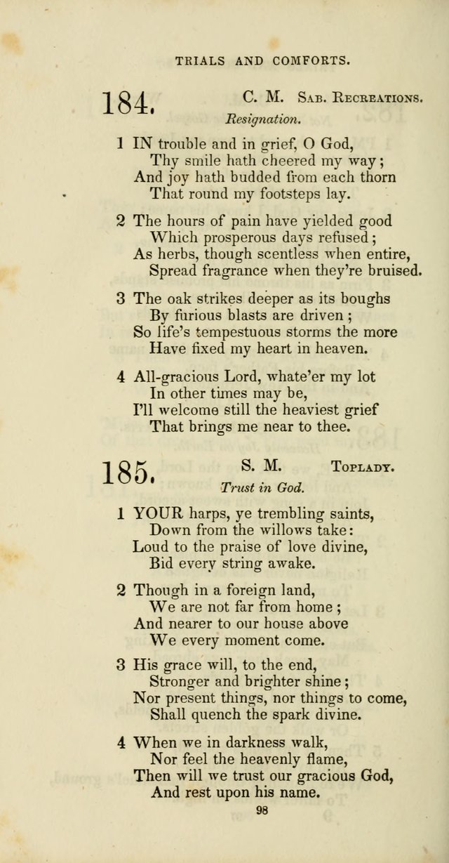 The Social Psalmist: a new selection of hymns for conference meetings and family worship page 98