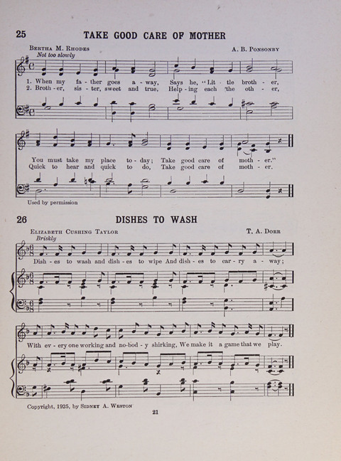 Song and Play for Children: for Sunday and weekday use page 21