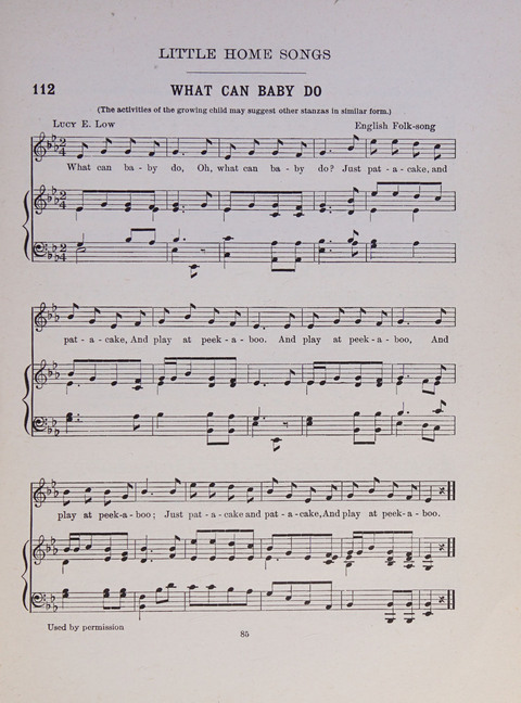 Song and Play for Children: for Sunday and weekday use page 85