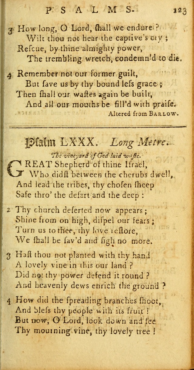 Sacred Poetry: consisting of psalms and hymns, adapted to Christian devotion, in public and private, selected from the best authors, with variations and additions page 125