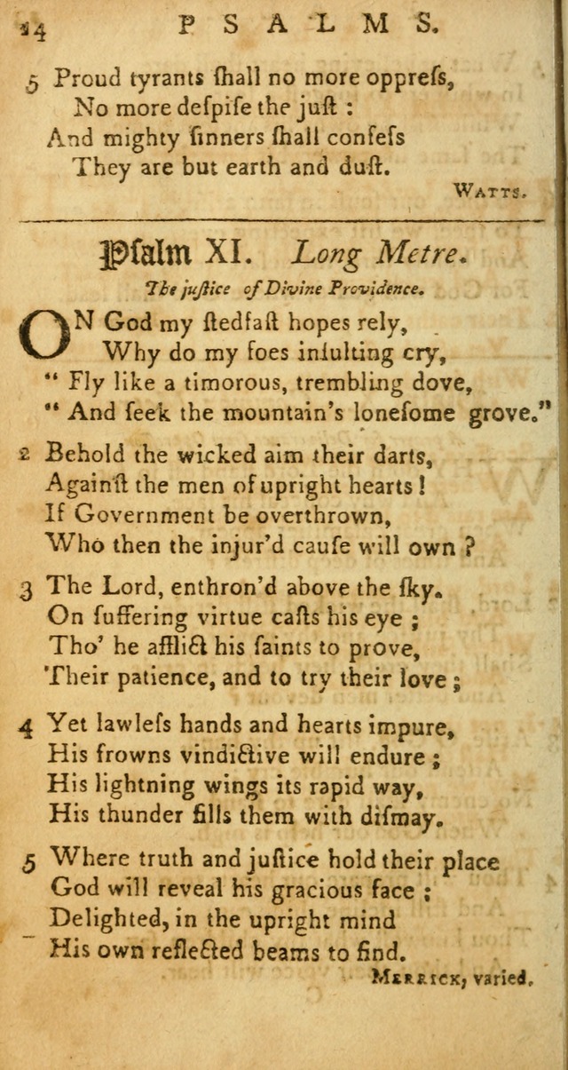 Sacred Poetry: consisting of psalms and hymns, adapted to Christian devotion, in public and private, selected from the best authors, with variations and additions page 14