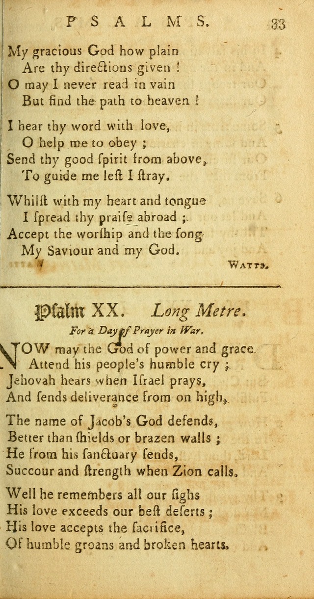 Sacred Poetry: consisting of psalms and hymns, adapted to Christian devotion, in public and private, selected from the best authors, with variations and additions page 33