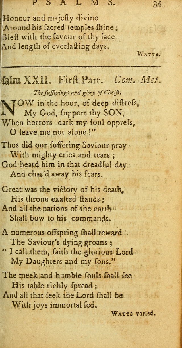 Sacred Poetry: consisting of psalms and hymns, adapted to Christian devotion, in public and private, selected from the best authors, with variations and additions page 35