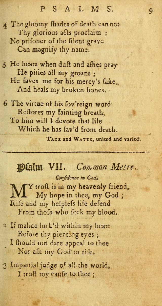 Sacred Poetry: consisting of psalms and hymns, adapted to Christian devotion, in public and private, selected from the best authors, with variations and additions page 9