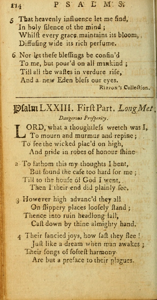 Sacred Poetry: Consisting of Psalms and Hymns, Adapted to Christian        Devotion, in Public and Private. 2nd ed. page 116