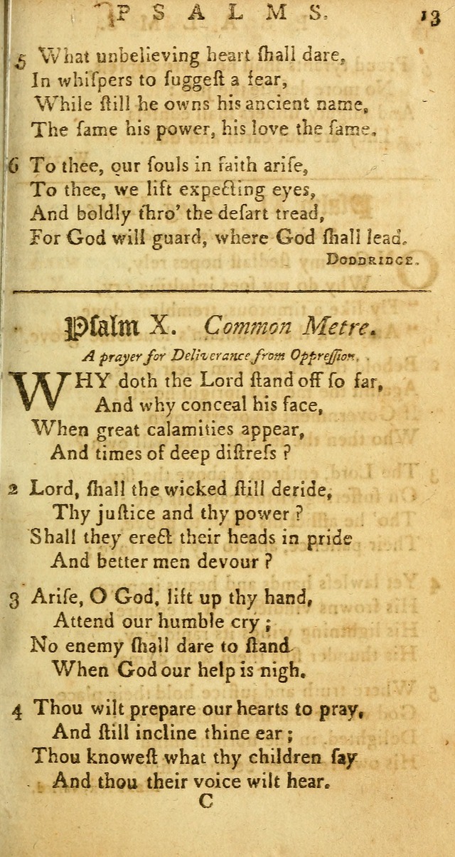 Sacred Poetry: Consisting of Psalms and Hymns, Adapted to Christian        Devotion, in Public and Private. 2nd ed. page 13