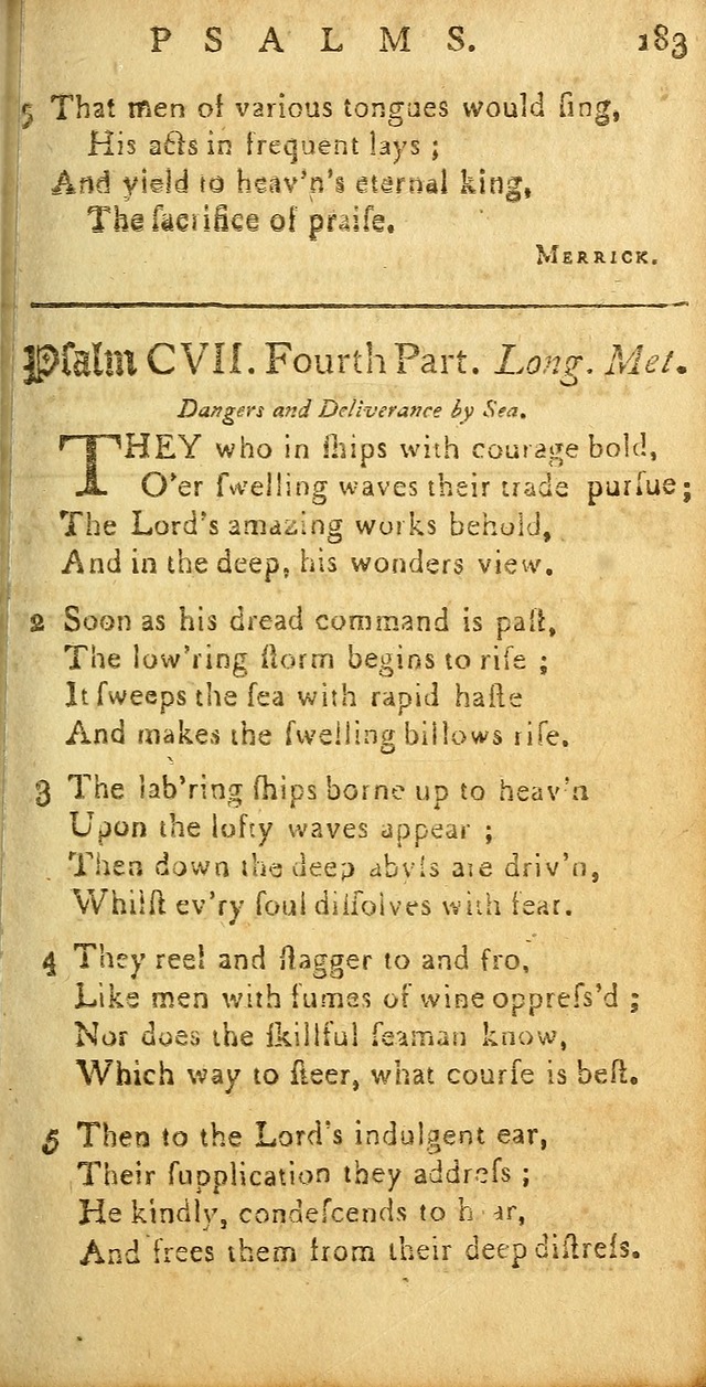 Sacred Poetry: Consisting of Psalms and Hymns, Adapted to Christian        Devotion, in Public and Private. 2nd ed. page 187