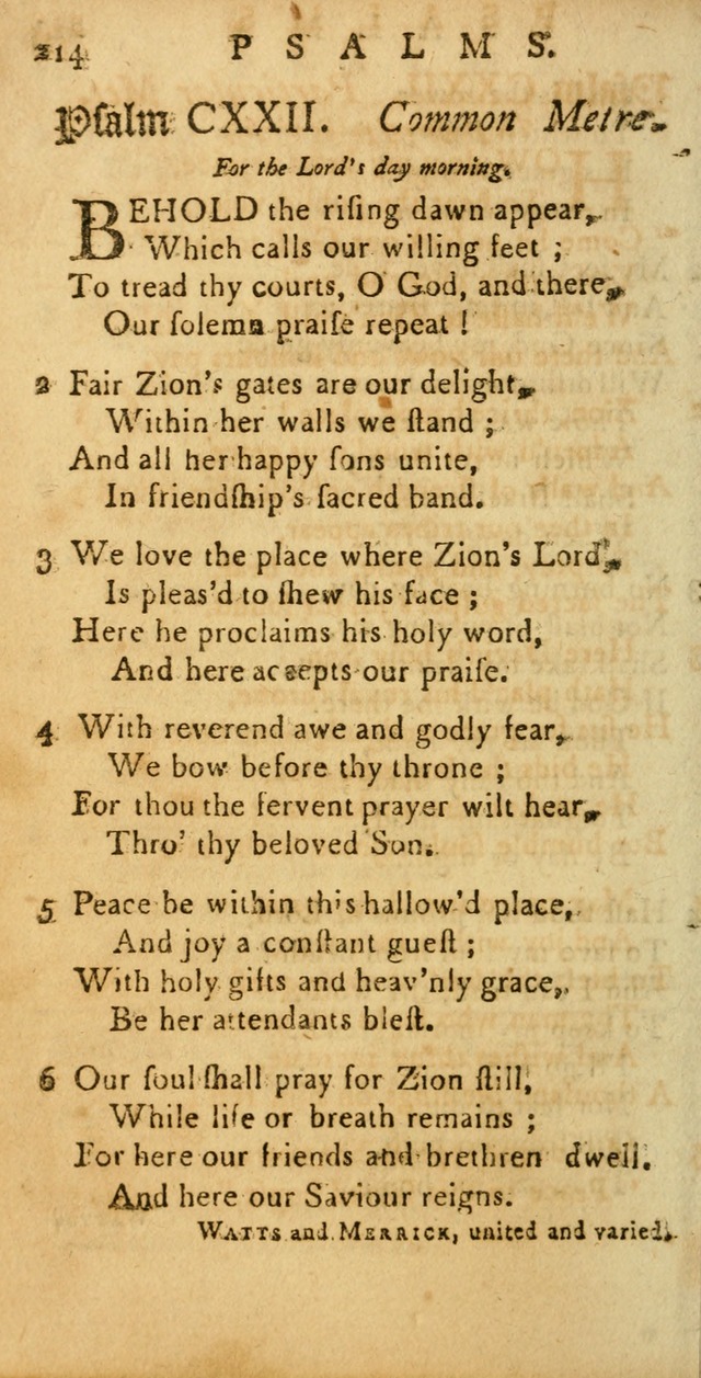 Sacred Poetry: Consisting of Psalms and Hymns, Adapted to Christian        Devotion, in Public and Private. 2nd ed. page 218