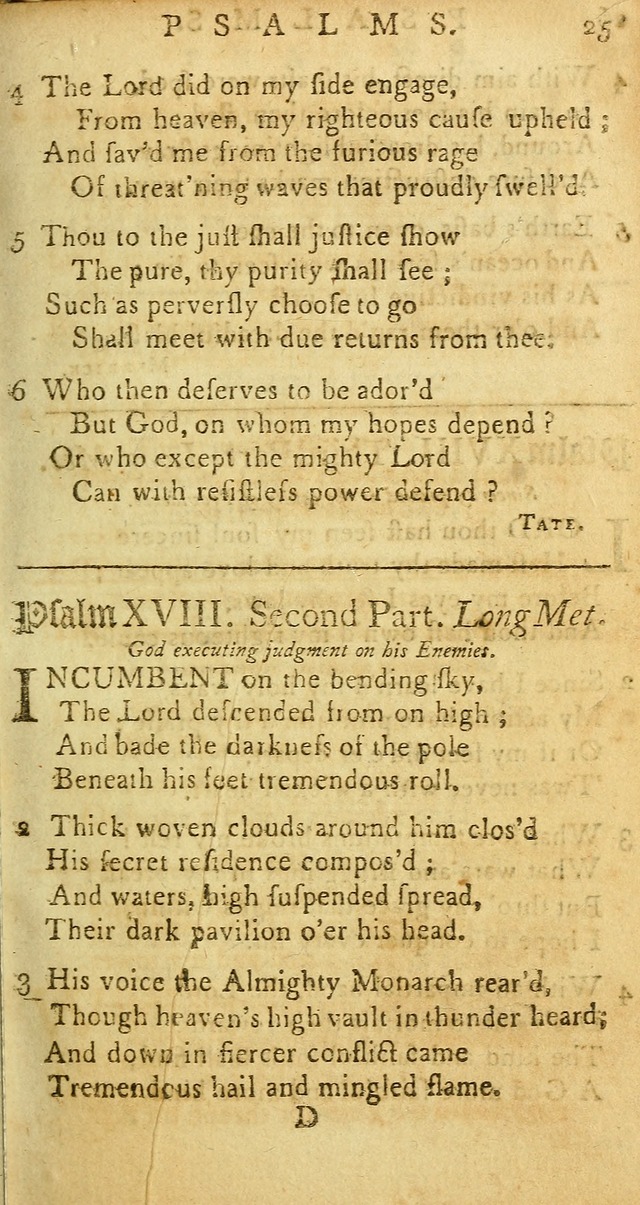 Sacred Poetry: Consisting of Psalms and Hymns, Adapted to Christian        Devotion, in Public and Private. 2nd ed. page 25