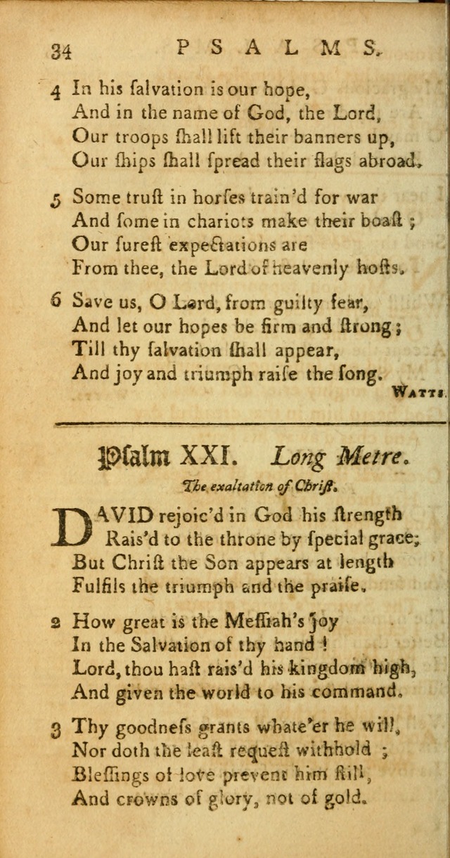 Sacred Poetry: Consisting of Psalms and Hymns, Adapted to Christian        Devotion, in Public and Private. 2nd ed. page 34